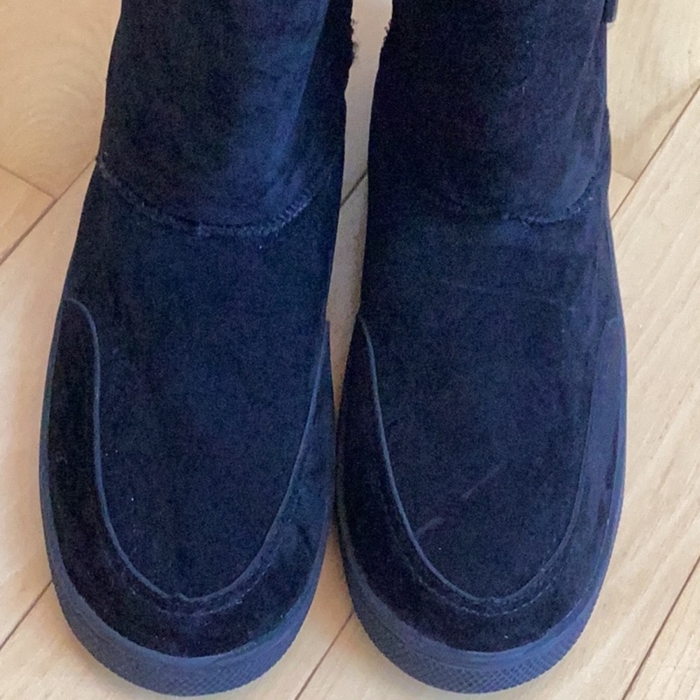 Rampage Black Faux Fur Button Boots - Picture 6 of 15